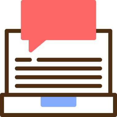 Sohbet iletişim simgesi ana hat biçiminde