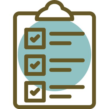 Kontrol listesi. Web simgesi basit illüstrasyon