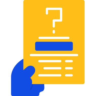 Soru işareti. vektör simgesi basit resimleme