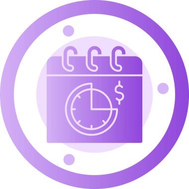 Saat simgesi vektör illüstrasyonu