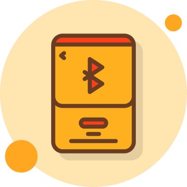 Doldurulmuş dış hatlar biçiminde müzik çalar simgesi