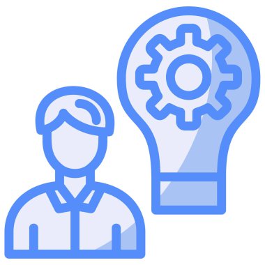 Bir fikrim var. Web simgesi basit illüstrasyon