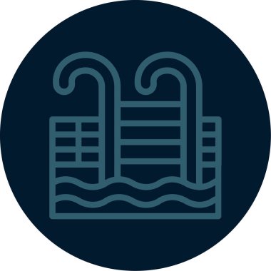 Bir yüzme havuzu ikonunun vektör çizimi