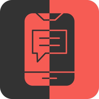 ileti veya sohbet simgesi, basit illüstrasyon tasarımı