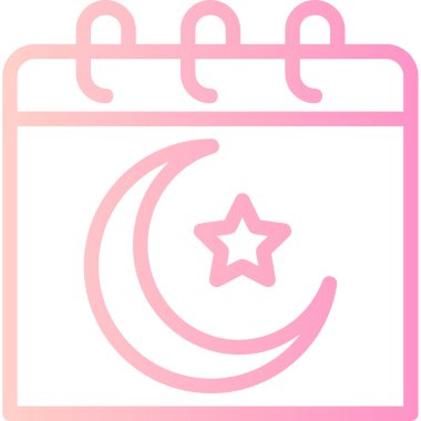 ramadan kareem takvim vektör simgesi