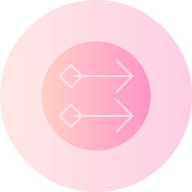 ok yönü konumu simgesi rozet biçiminde