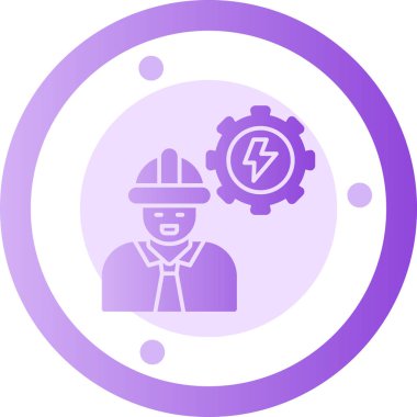 Mühendis. Web simgesi basit illüstrasyon