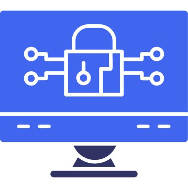Güvenlik. Web simgesi basit illüstrasyon