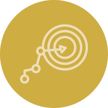 Güzel Hedef Glyph Vektör Simgesi