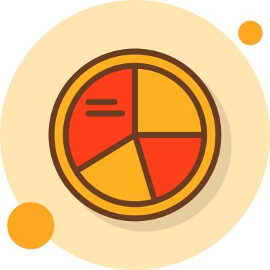 pasta grafiği vektör simgesi