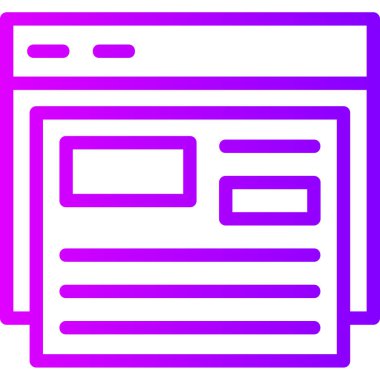 Gazete. Web simgesi basit illüstrasyon