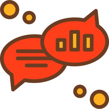 Konuş. Web simgesi basit illüstrasyon