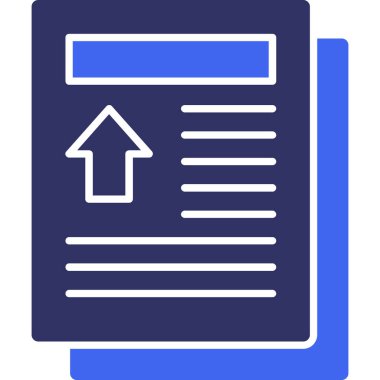 Belge. Web simgesi basit illüstrasyon