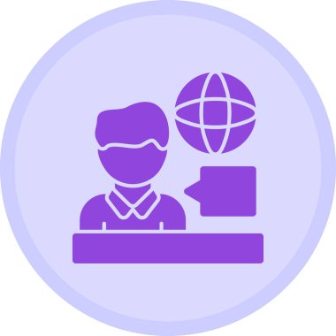 Dizüstü bilgisayarı ve haritası olan bir kadının vektör çizimi