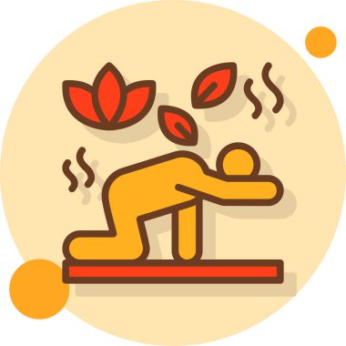 yoga poz simgesi vektör illüstrasyonu