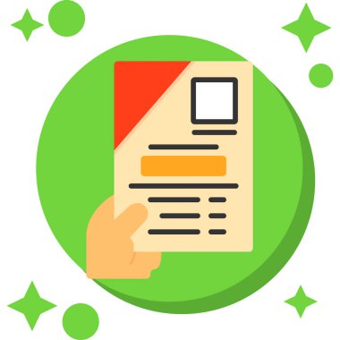 Belge. Web simgesi basit illüstrasyon