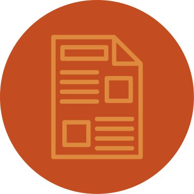 Belge simgesinin vektör illüstrasyonu