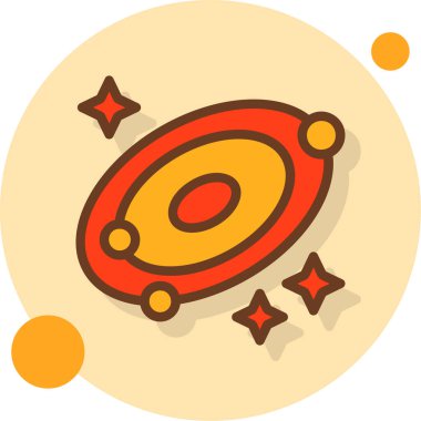 Düz stil astronomi alanı simgesi