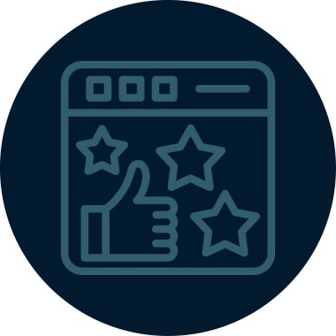 Beyaz arkaplanda geribildirim derecelendirme vektörü çizimi