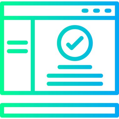 Kontrol listesi simgesi vektör illüstrasyonu
