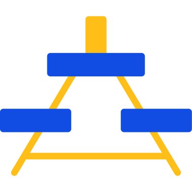 piramit simgesi, vektör illüstrasyonu basit tasarım