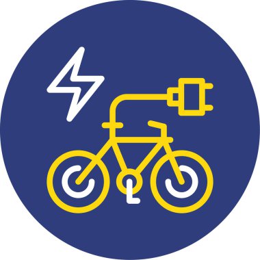 Bisiklet simgesi, vektör illüstrasyonu