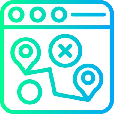 Harita konumu simgesi doldurulmuş dış hat biçimi