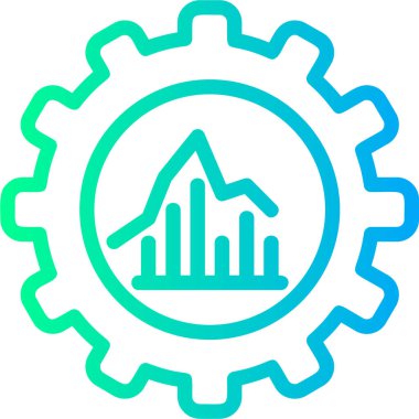 Bir fabrika simgesinin vektör illüstrasyonu