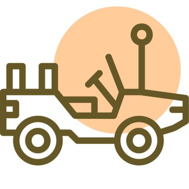 Bir traktör simgesinin vektör illüstrasyonu