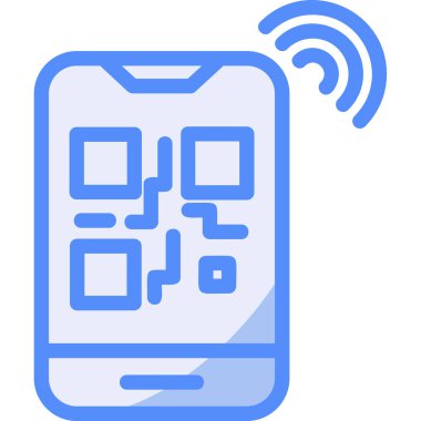 cep telefonu simgesi vektörü. Anahat akıllı telefon işareti. renk kontur sembolü resimlemesi