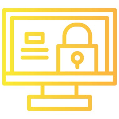 Kilit. Web simgesi basit illüstrasyon