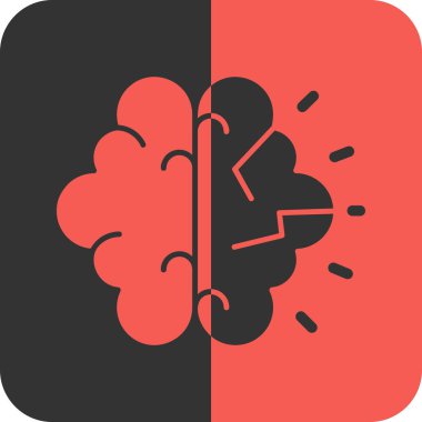 beyin ikonu vektör illüstrasyonu