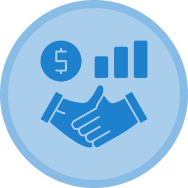 İş ve finans ikonu. Finansal büyüme ve yatırımın basit bir gösterimi