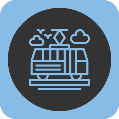 tren simgesi vektör illüstrasyonu