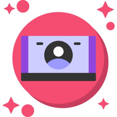 kamera web simgesi, basit vektör illüstrasyonu