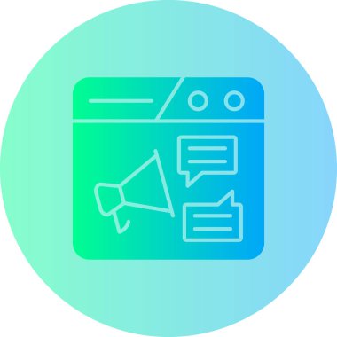 Megafon ikonu vektör illüstrasyonu