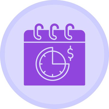 takvim saat simgesi doldurulmuş özet biçimi