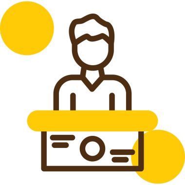 İş adamı simgesi, basit tasarım