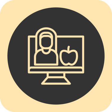 Web simgesi. Bilgisayarın vektör çizimi