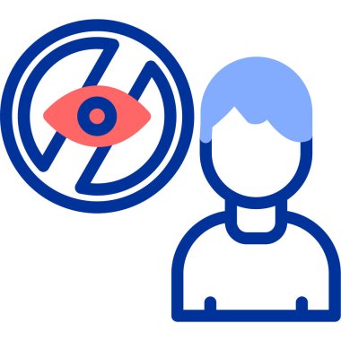 Göz. Web simgesi basit illüstrasyon