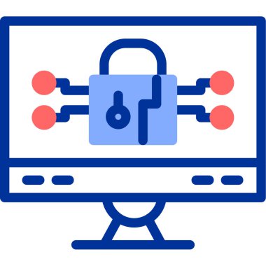Internet güvenlik simgesi. vektör çizim