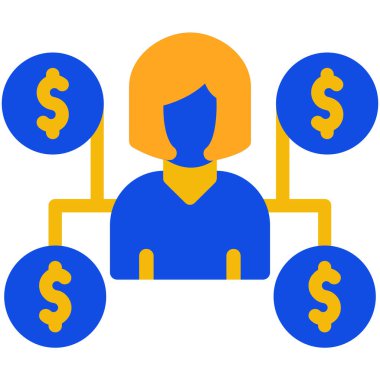 Para için. Web simgesi basit illüstrasyon