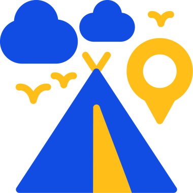 Doldurulmuş yön konumu simgesi - özet biçimi