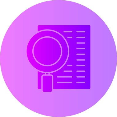 Bir büyüteçin modern tasarım simgesinin vektör çizimi