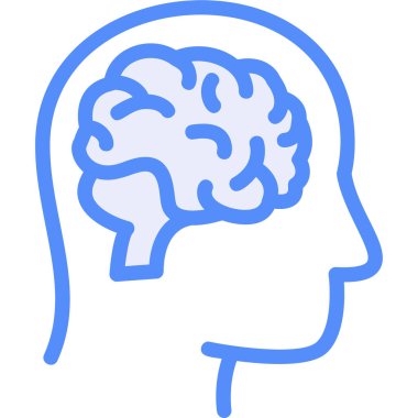 Beyin. Web simgesi basit illüstrasyon