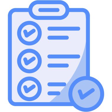 Kontrol listesi. Web simgesi basit illüstrasyon