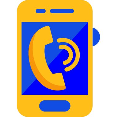 Telefonunuz var. Web simgesi basit illüstrasyon