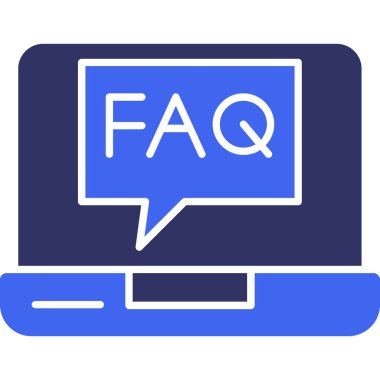 faq web simgesi vektör illüstrasyonu