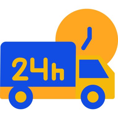 Teslimat. Web simgesi basit illüstrasyon