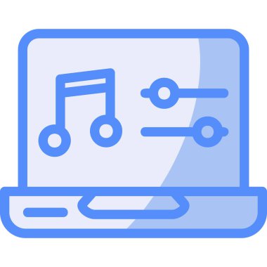 müzik notası renk vektör illüstrasyonu